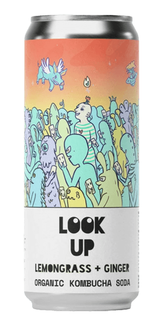Lemongrass + Ginger Organic Kombucha Soda