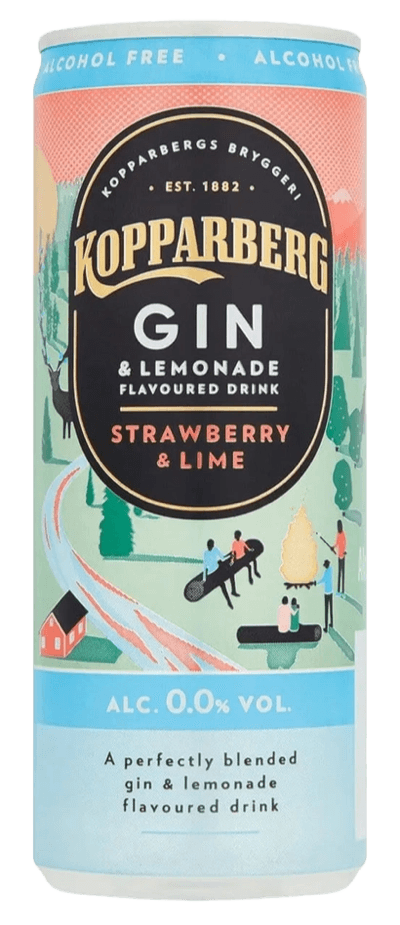 Alcohol Free Strawberry Gin with Lemonade